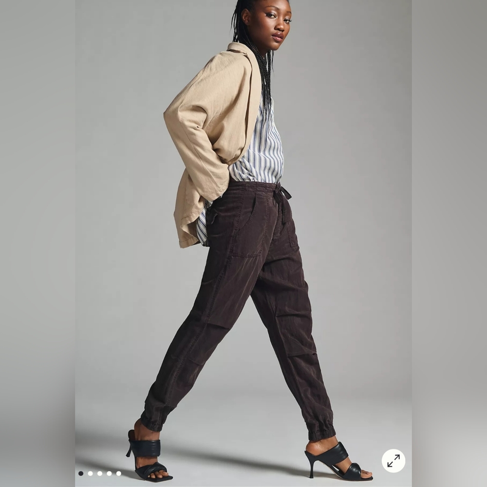 Anthropologie Women's Slouchy Aviator  Jogger Pants Browm Size 12